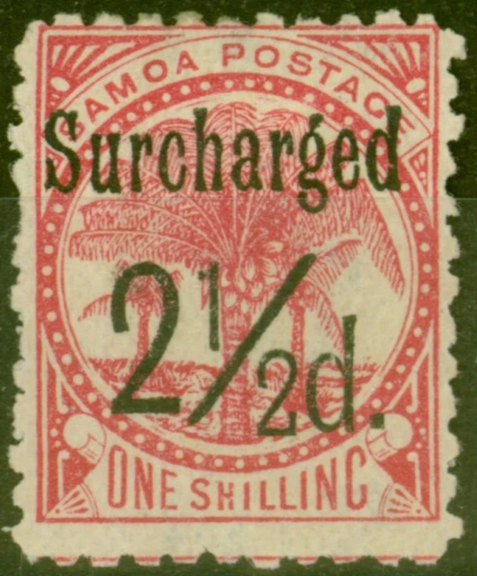 Samoa 1898 2 1/2d Auf 1s Matte Rose-Karmin SG86 Fein MTD Postfrisch (21)