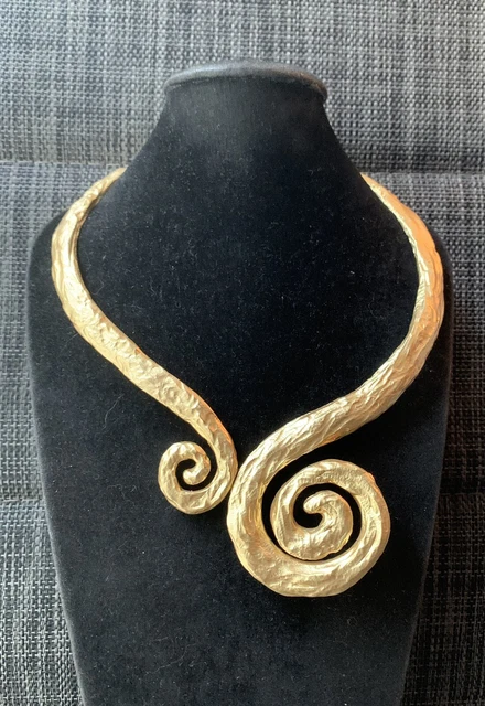 Collier Métallique Argenté DOLCE VITA - Pendentif Ethnique - Très Bon État