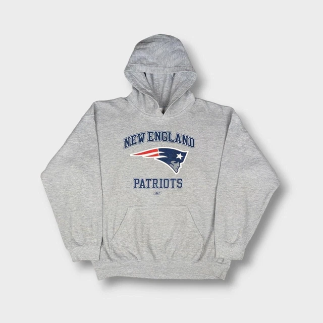 Felpa con cappuccio vintage NFL Reebok New England Patriots - Taglia Large da uomo