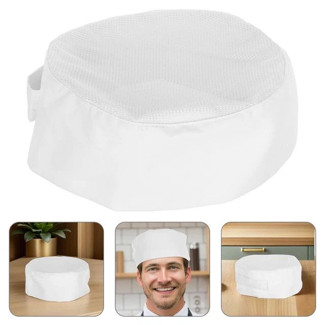 6 Cappelli Da Cuoco Monouso In Carta Bianca Regolabili Per Cucina E Ristorante - Foto 3