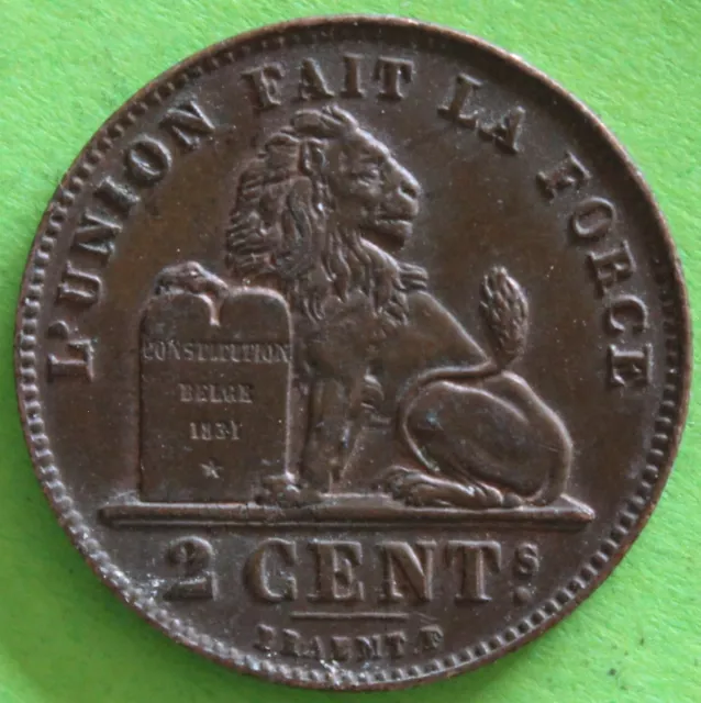 Belgique 2 Centimes Leopold Ii 1909