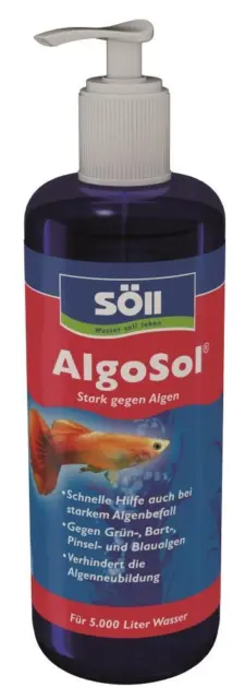 Söll AlgoSol Aquaristik Aquarienpflege 500 ml für 5000 Liter gegen Algen