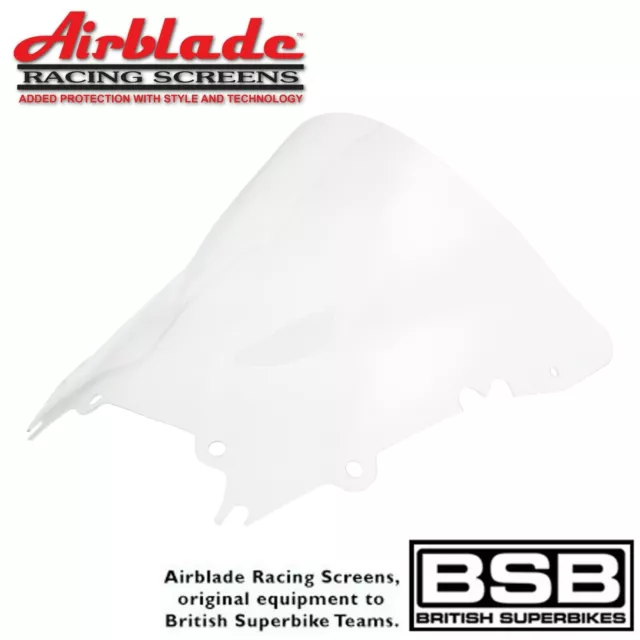 Airblade Rennbildschirm passend für Yamaha YZF-R6 98-02 klare Doppelblase