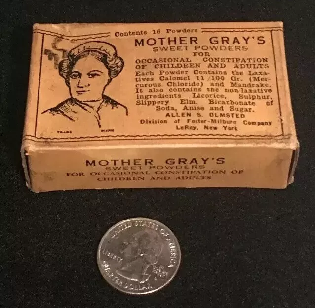 Antique Quack medicine box Mother Gray’s Sweet Powders