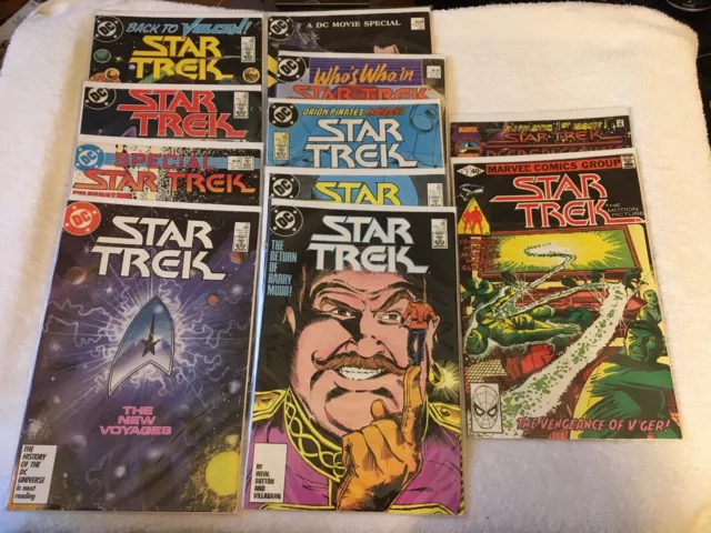 Star Trek Comics lot of 11 books -  1980s Vintage - DC and Marvel