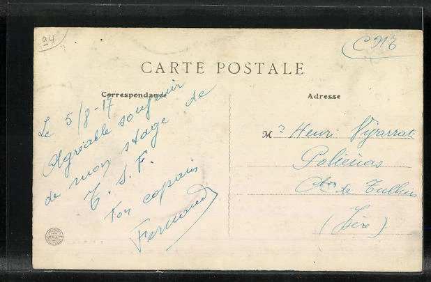 CPA Boissy-Saint-Lèger, Rue de Paris et la Gendarmerie 2