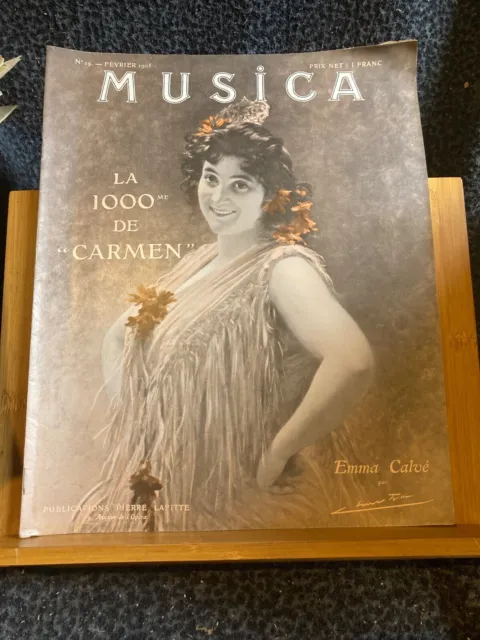 Revue Musica n°29 février 1905 éditions Lafitte & Cie La 1000e de Carmen