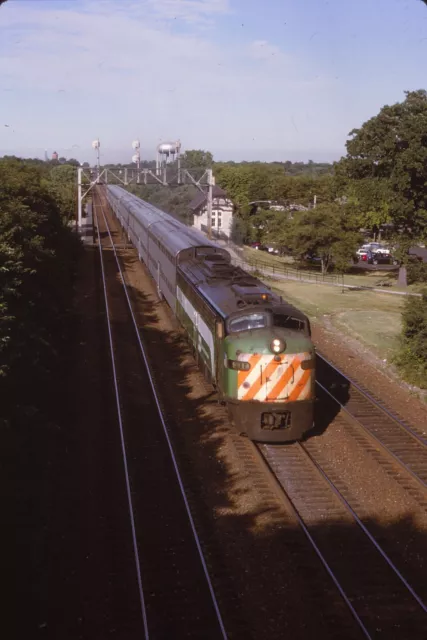 Original Kodak BN Burlington Northern Metra E8 #9914  Commuter  Railroad Slide