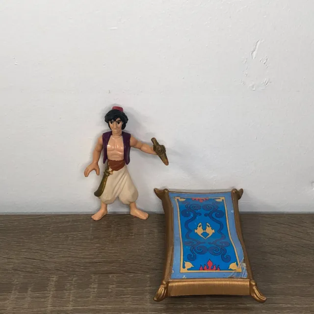 Figura de acción Disney Aladdin juguete alfombra mágica 1992 vintage coleccionable 2