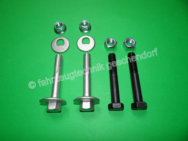 VHEUHZ 2x Exzenterschraube Schrauben Satz Querlenker Vorne 701407397C + 2x N90534002 Radaufhängungen Schraube Unterlegscheibe M14x1.5x90 Kompatibel Mit VW Transporter IV T4