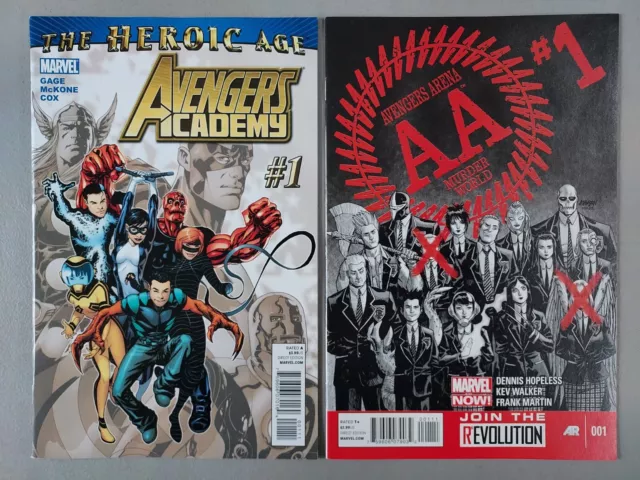 Avengers Academy #1 - 1St Hazmat Mettle Veil (2010) & Avengers Arena #1 Marvel