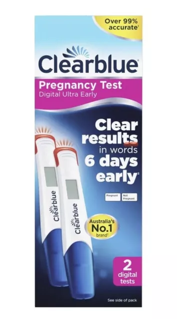 Clearblue Pregnancy Tests Digital Ultra Early Testing Stick Kit - 2 Tests 4286