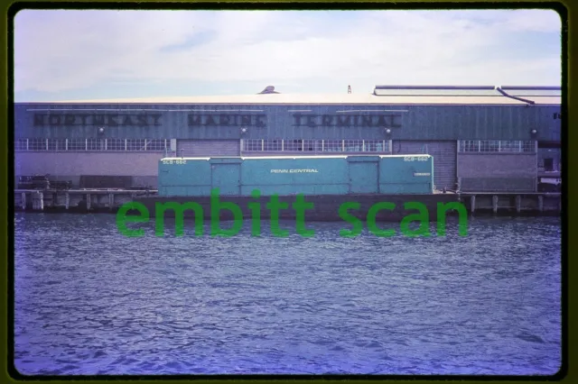 Original Slide, PC Penn Central Barge SCB-662 at Brooklyn NYC, 1972