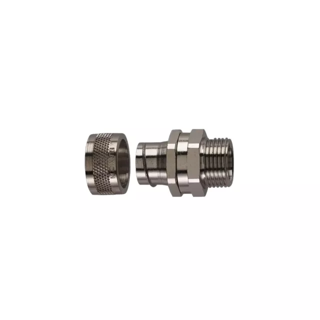 Flexicon Raccordo Conduttore Dritto, M32, Ottone Nichelato
