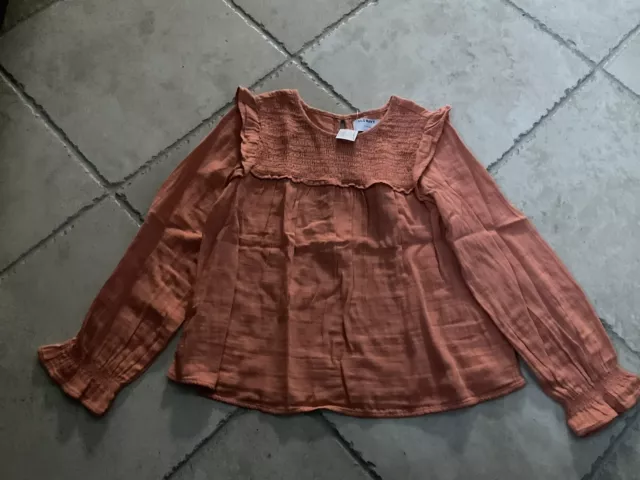 NWT OLD NAVY Orange Ruffle Double-Weave Top/Shirt; Girls Size XL (14-16)  $8.90 - PicClick