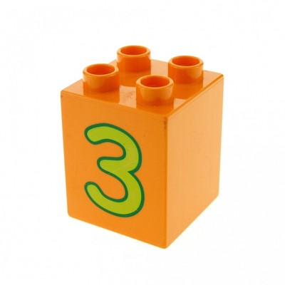 Duplo 2x Lego Duplo Construction Pierre 2x2x2 Chien de Garde Orange Château Souris 