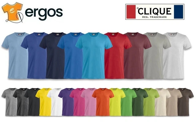 CLIQUE T-Shirt BASIC-T Maglia Maglietta Mezza Manica Corta 100% Cotone da Uomo