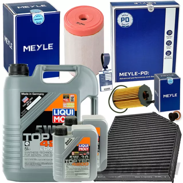 MEYLE FILTERSET+LIQUI MOLY 5W30 ÖL passend für AUDI A6 C7 A7 4G 3.0 TDI+QUATTRO