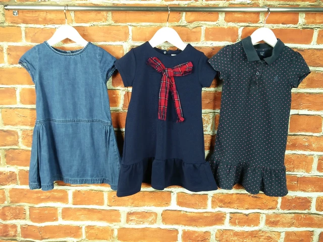 Girls Bundle Age 2-3 Years Next Gap Dresses Polo T-Shirt Denim Party Blue 98Cm