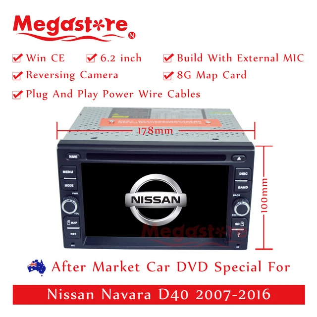 6.2& CAR DVD GPS Head Unit Player Stereo Radio Navi For Nissan Navara