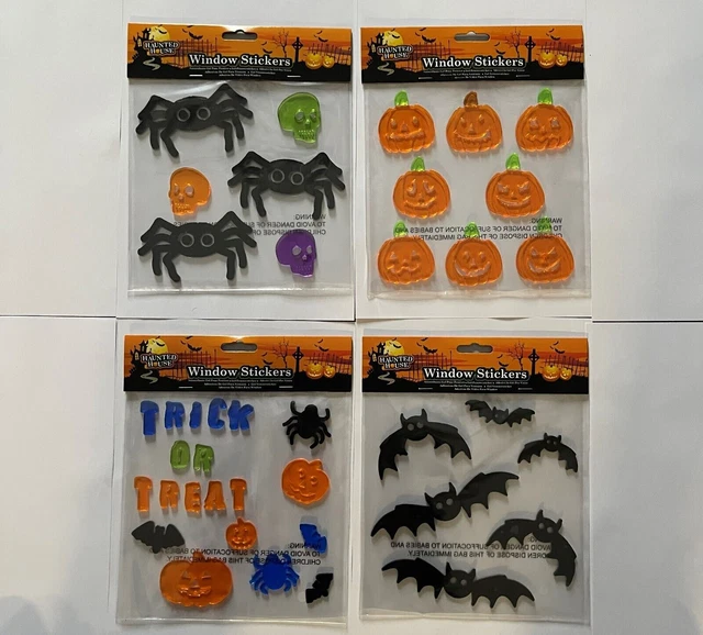 Halloween Party Window Sticker Gel Vinyl Decals Spooky Haunted House Decoration