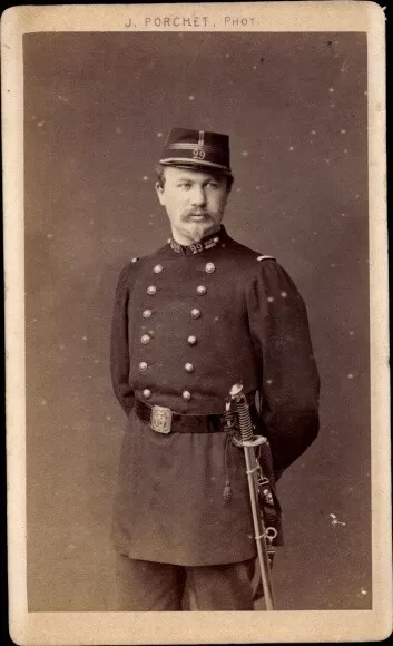 CdV Standportrait, Französischer Soldat, Dritte Republik, Uniform,... - 10489605