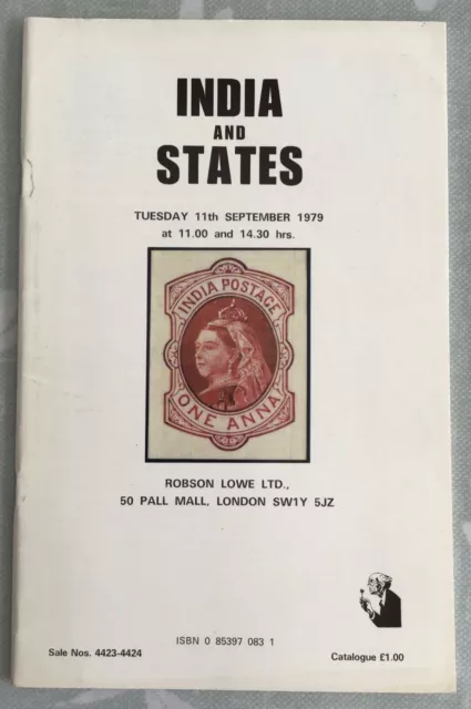 INDIA & STATES, Robson Lowe 1979 Auction Catalogue +PR