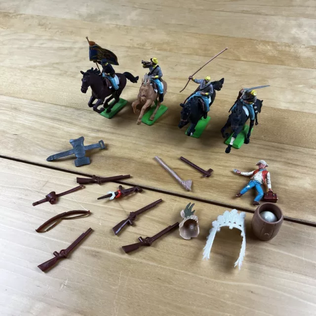 BRITAINS DEETAIL ACW cavalry mounted soldiers horseback 1970s + Extras Vintage