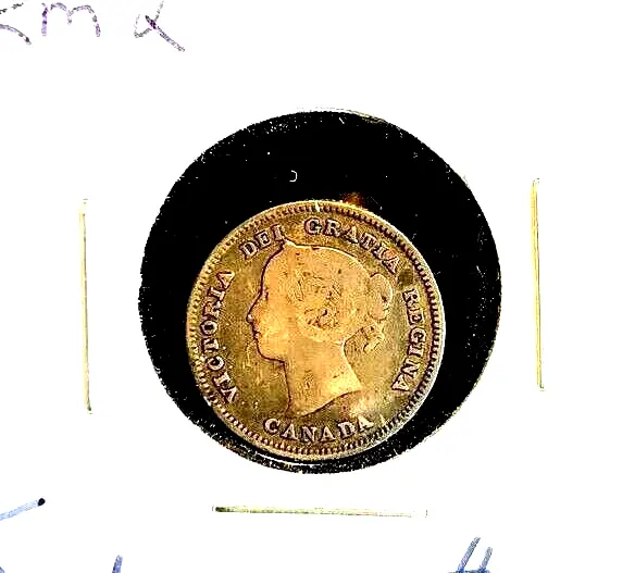Canada  1891  5 cent silver  KM 2   VF