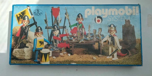 PLAYMOBIL 3405 Super Set Chevaliers Médiéval - Banquet, Chariot, Personnages - Vintage