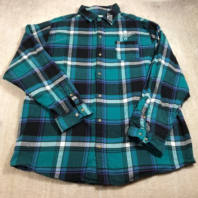 Disney Cakeworthy Flannel Shirt Adult 4XL Haunted Mansion Plaid Foolish Mortals