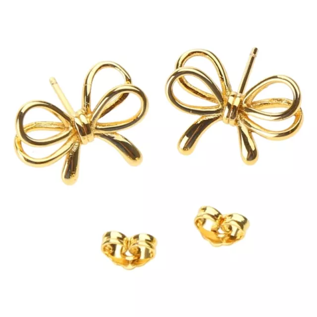 Elegant Double layer Bowknot Earrings Adornment for Fashion forward Individuals