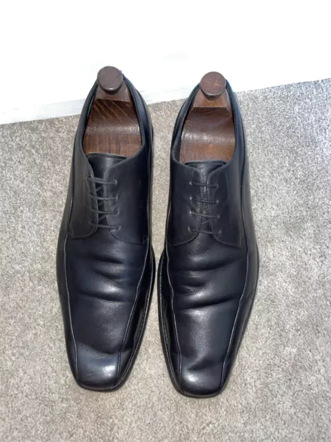 CHARLES TYRWITT BY Barker Black Leather Derby Shoes Size 11 Used $12.57 ...