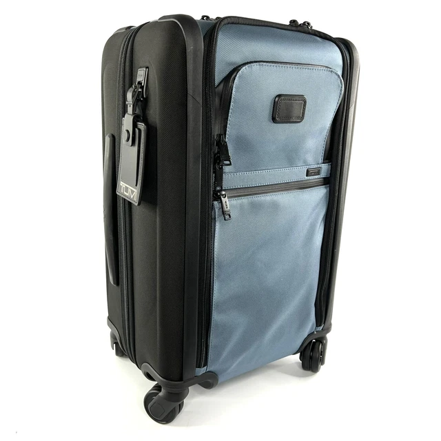 TUMI Alpha 3 International Dual Access Carry On 4 Wheel Expandable Storm Blue 2
