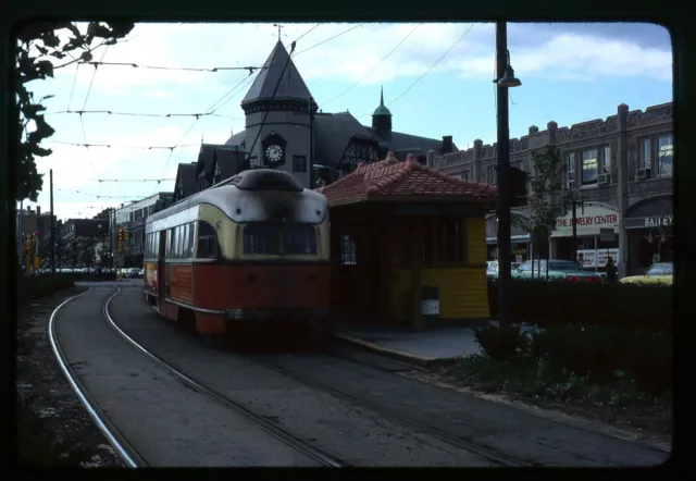 Trolley Slide - Boston MBTA PCC Streetcar 1979 Cleveland Circle Station x2