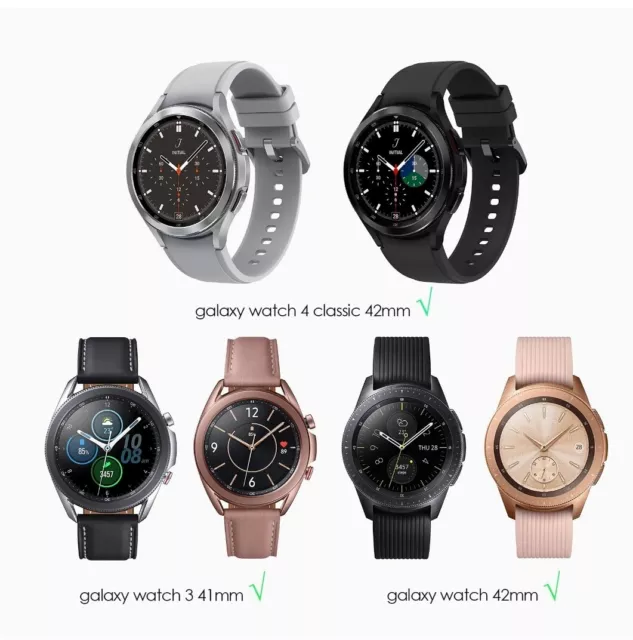 Confezione da 3 proteggi schermo vetro temperato Samsung Galaxy Watch 41 e 42 mm 2