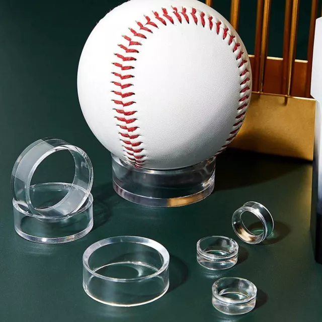 Acrylic Clear Round Holder Rings Baseball Display Stands Racks Storage Holders