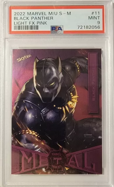Marvel Metal Universe Spider-Man Pink Light FX /75 Black Panther NOT PMG PSA 9