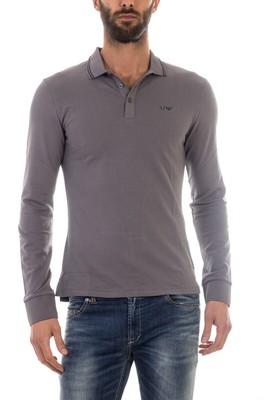 ARMANI Polo Armani Jeans AJ Polo Shirt Cotone Uomo Grigio 8N6F306JPTZ 3927 