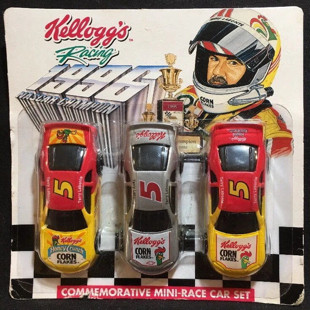 KELLOGG’S NASCAR TERRY LaBonte 3Car MiniRace Car Collection New 1997