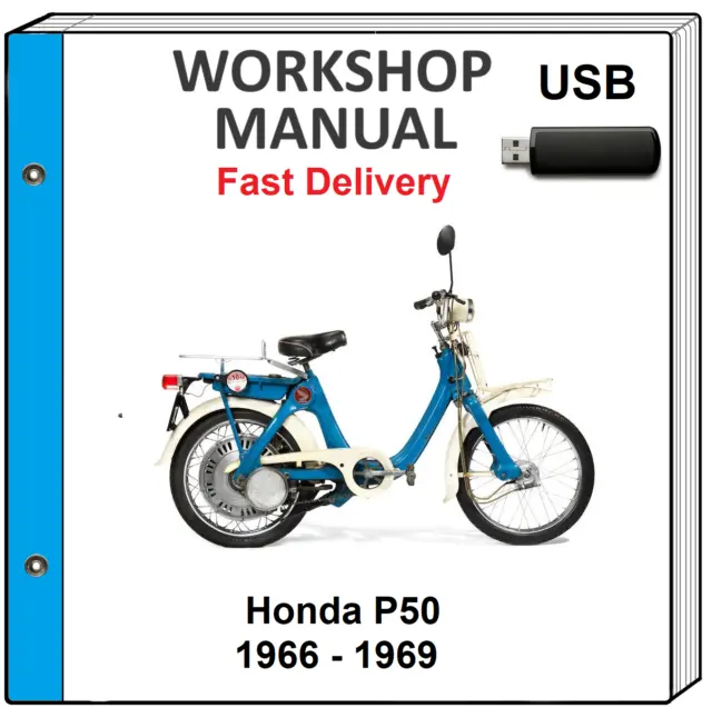 Honda P50 1966 1967 1968 1969 Service Repair Shop Manual Usb