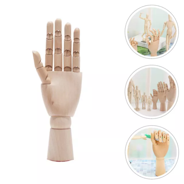 Wooden Art Adornment Mannequin Articulated Hands Drawing Desk