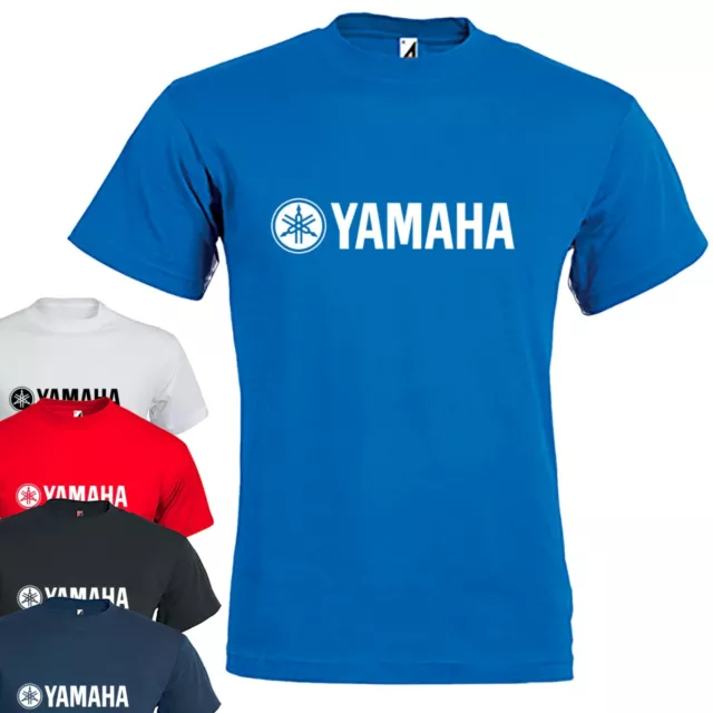 T shirt Uomo con stampa in cotone Maglia estiva a manica corta Maglietta Yamaha