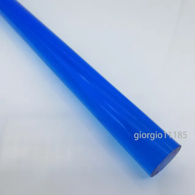 3pcs 14mm Dia. 13” Long Blue Acrylic Plexiglass Lucite Plastic Rod