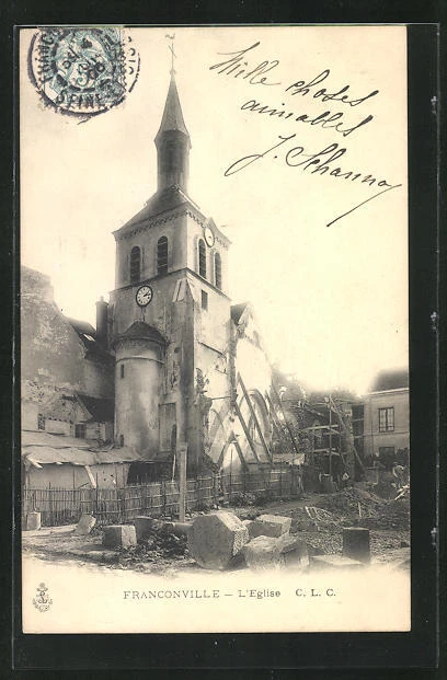 CPA Franconville, l´Eglise 1905