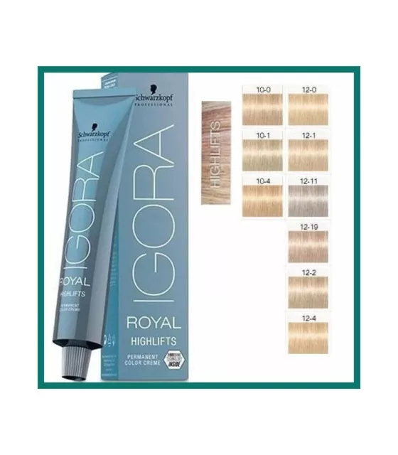 Schwarzkopf Professional IGORA Royal HIGH LIFTS Permanent Color Dye Creme 60ml