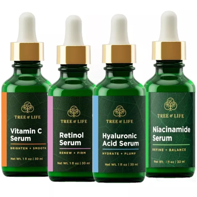 TREE OF LIFE Niacinamide, Vitamin C, Retinol & Hyaluronic Acid Face Serum 4-Pack 2