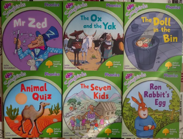 6 x Oxford Reading Tree Stage 2 Phonics Books Songbirds Set Julia Donaldson