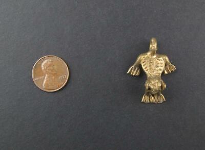 Frog Brass Pendant from Africa Ghana African Large Hole Handmade