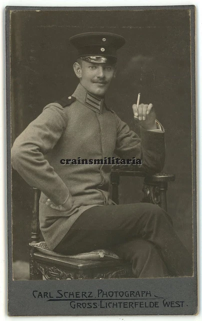 Orig. Foto CDV Portrait Soldat in GROSS LICHTERFELDE Berlin